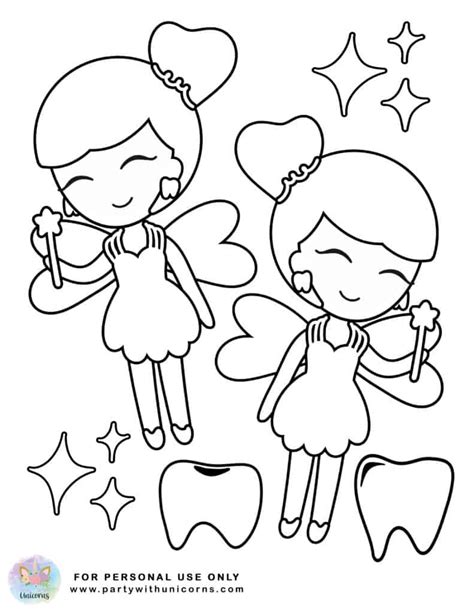 Tooth Fairy Coloring Pages Free Printable Tooth Fairy Coloring Pages ...