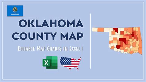 Oklahoma County Map and Population List in Excel