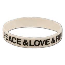 Ringo Starr Peace Love Rubber Bracelet