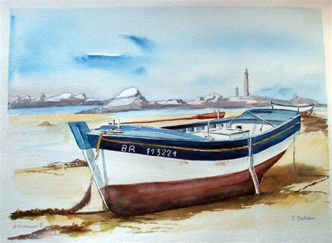 Boat Painting, Oars, Small Boats, Fishing Boats, Coastal, Village ...