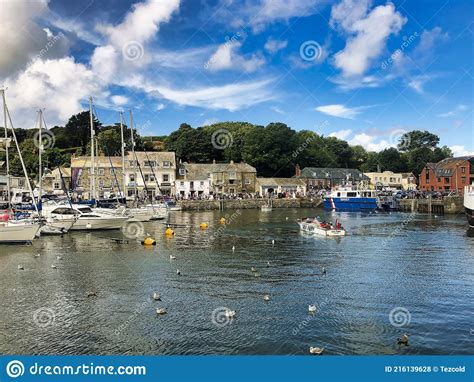 Padstow harbour waterfront editorial stock photo. Image of padstow ...