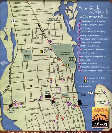 Art Walk map in St. Augustine. My paintings will be at #9. | St ...