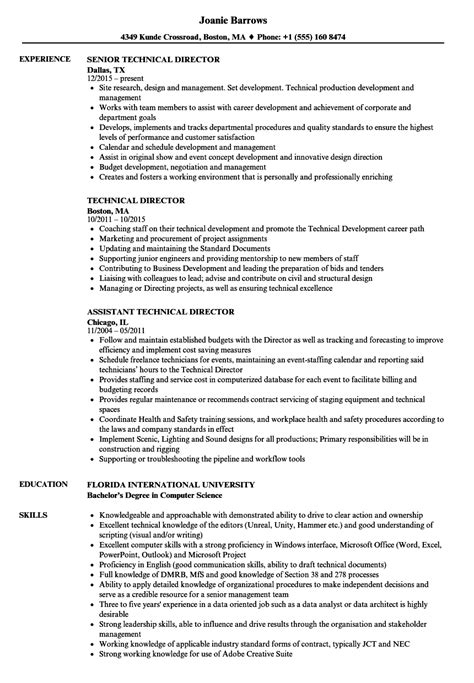 Technical Theatre Resume Template