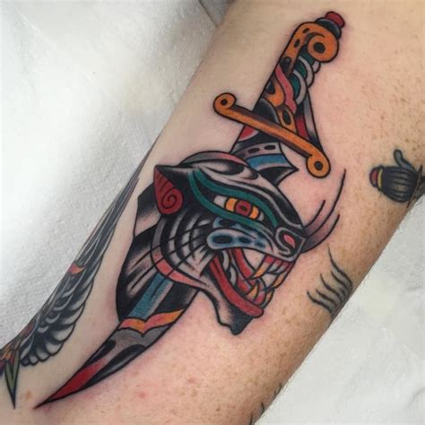 Traditional Dagger Tattoos - Cloak and Dagger Tattoo London