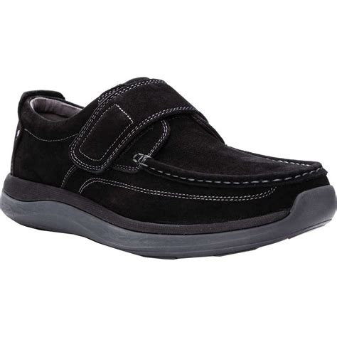 Propet - Men's Propet Porter Moc Toe Slip On Black Nubuck 12 E ...