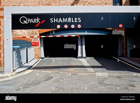 Q Car park, Shambles, York, England Stock Photo - Alamy