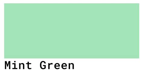 Mint Green Color Codes - The Hex, RGB and CMYK Values That You Need ...