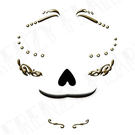 Ernesto De La Cruz Face Temporary Tattoos for Cosplayer Halloween ...