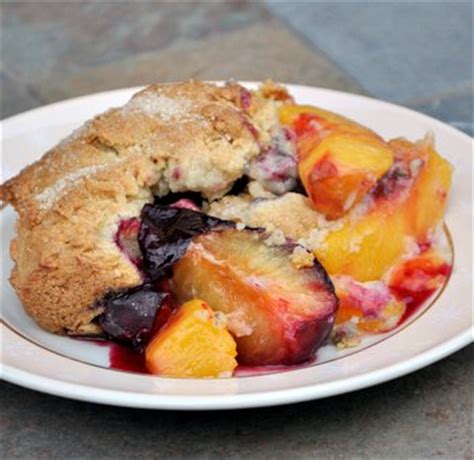 Plum and Peach Cobbler - Baking Bites