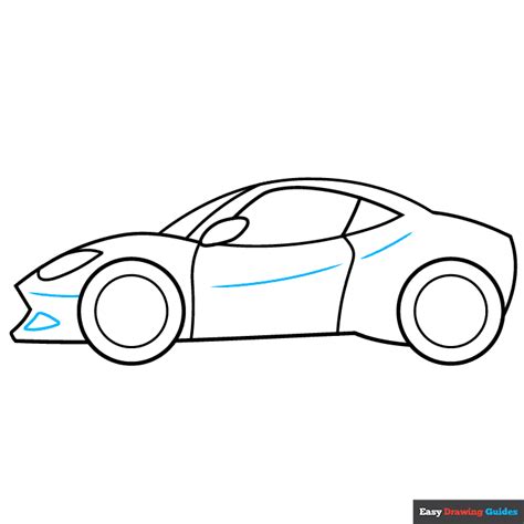 How to Draw a Sports Car - Really Easy Drawing Tutorial