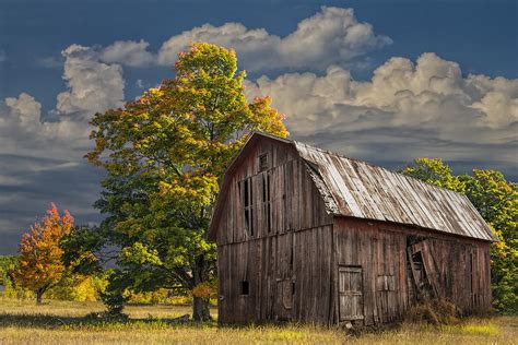 West Michigan Barn in Autumn Photograph by Randall Nyhof - Fine Art America