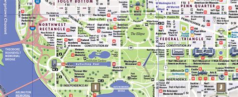 Washington Dc Map Attractions Printable - Eudora Rosabelle