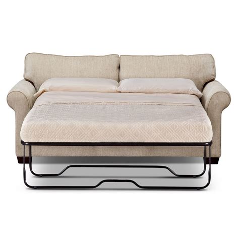 Fletcher Full Memory Foam Sleeper Sofa Beige American Signature ...