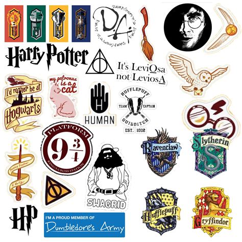 harry potter stickers are all over the place