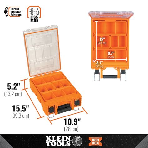 Klein Tools MODbox 15.5-in W x 5.2-in H x 10.9-in D Orange Plastic Tool ...