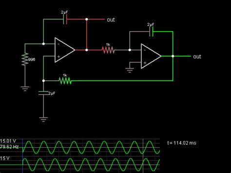 Sine Wave Generator - Online Circuit Simulator