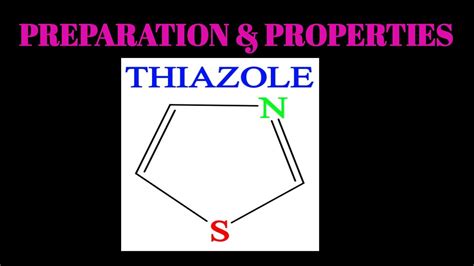 THIAZOLE SYNTHESIS#PREPARATION & PROPERTIES OF THIAZOLE - YouTube