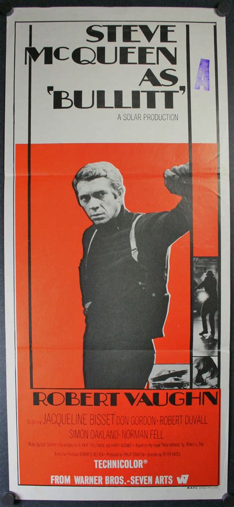 BULLITT, Original Movie Poster starring Steve McQueen - Original ...