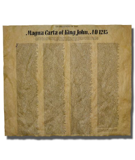 Magna Carta of King James, AD 1215 High Quality, Parchment Replica ...