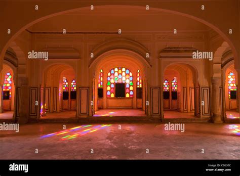 Interior of Hawa Mahal or Palace of Winds Stock Photo - Alamy