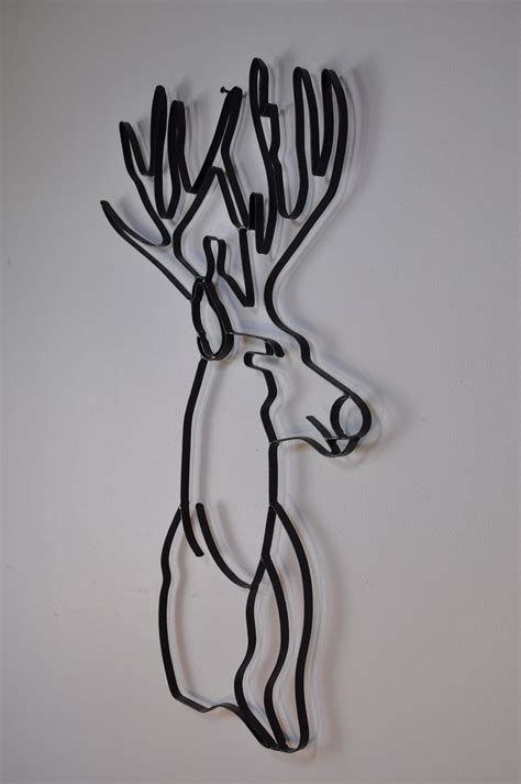 Deer Head Metal Wall Décor and Sculpture - Etsy