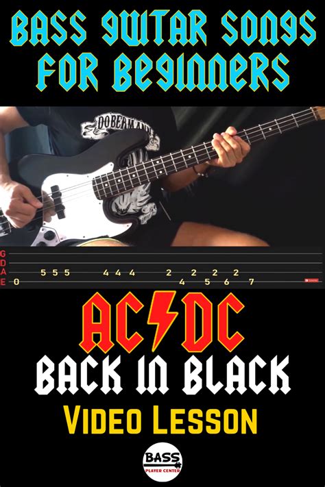 Best Bass Songs for Beginner Bass Players - Back In Black - AC/DC ...