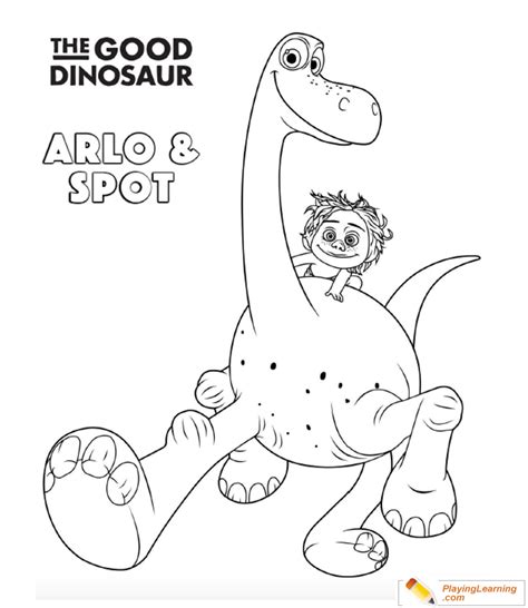 The Good Dinosaur Arlo And Spot Coloring Page 01 | Free The Good ...