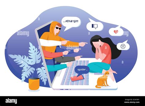 Teen social media crying Stock Vector Images - Alamy