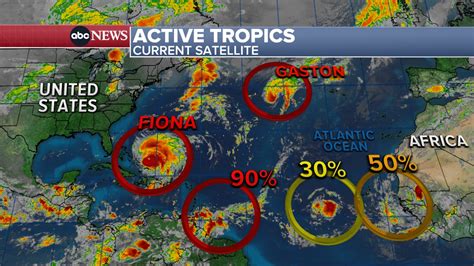 Tropical Storm Gaston, 3 more systems form in Atlantic as Hurricane ...