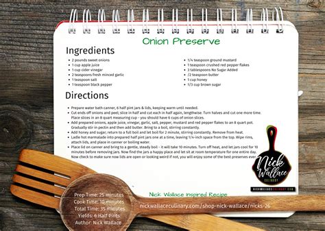 Onion Preserve, a Chef Inspired Recipe. — Nick Wallace Culinary