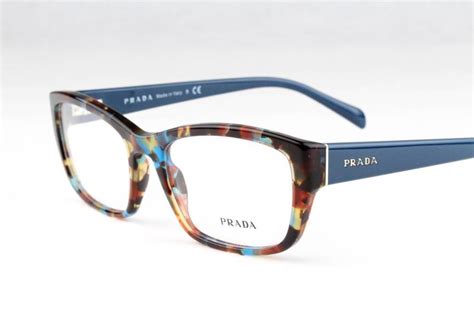 New Prada VPR18O Eyeglasses Frames Blue Havana Marble NAG-1O1 Authentic ...