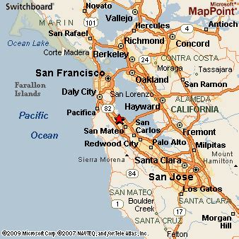 Burlingame, California Area Map & More