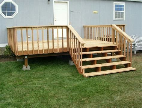 Back door | Mobile home deck, Small backyard decks, Mobile home porch