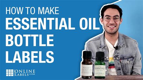 How To Make Essential Oil Bottle Labels - YouTube