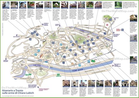 Trento sightseeing map - Ontheworldmap.com