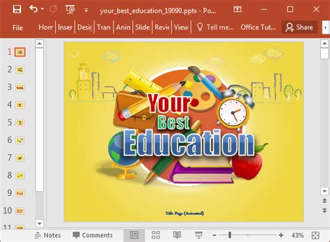 Animated Best Education PowerPoint Template | Education templates ...