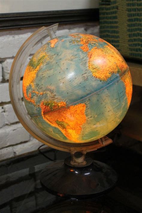 Vintage World Globe Lamp | World globe lamp, Globe lamps, World globe