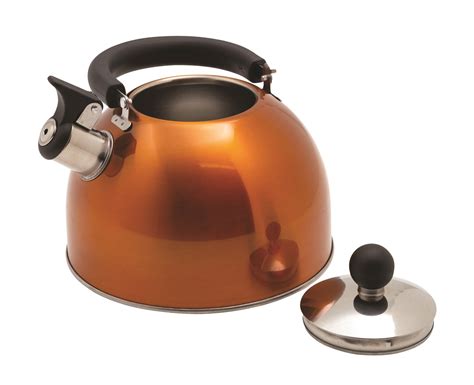 Deluxe Whistling Camp Kettle | Amber | Kiwi Camping NZ