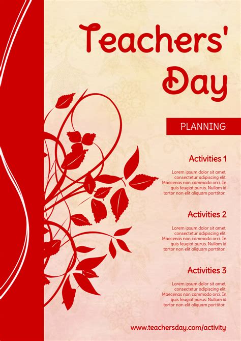 Teachers' Day Activities Flyer | Flyer Template