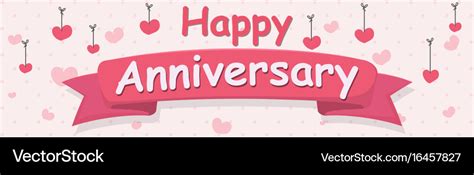 Happy anniversary banner Royalty Free Vector Image