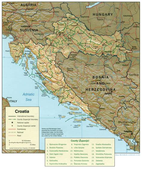 Croatia map, travel information, investment property & hotels