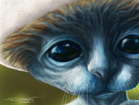 Realistic Smurf detail | Cat sketch, Funny iphone wallpaper, Realistic