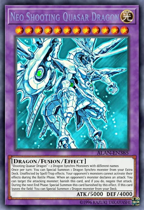 Neo Shooting Quasar Dragon by AlanMac95 | Custom yugioh cards, Shooting ...