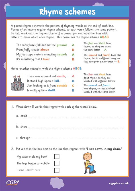 IXL | Label the rhyme scheme | 7th grade language arts - Worksheets Library