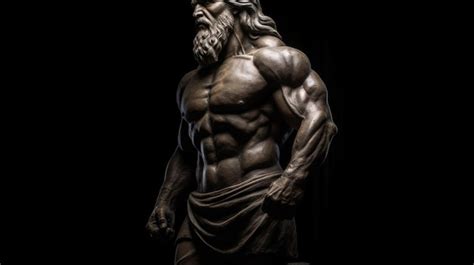 Premium AI Image | bronze statue of a god