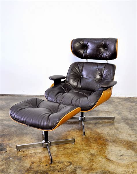 Lounge Chair And Ottoman Chair Lounge Eames Ottoman Leather Plycraft ...