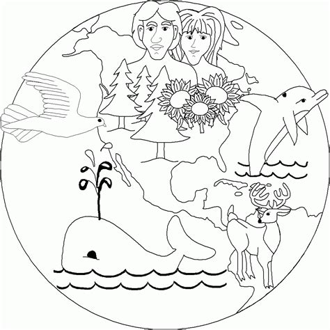 God Created the Earth Coloring Pages - Free Printable Coloring Sheets