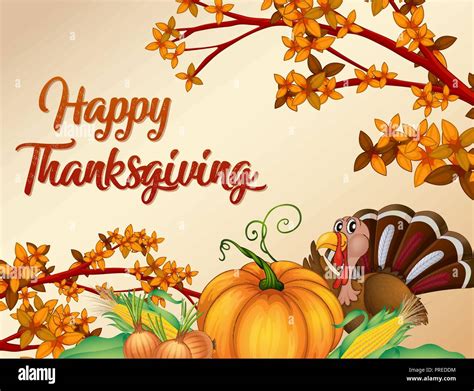 Happy thanksgiving card template illustration Stock Vector Image & Art ...