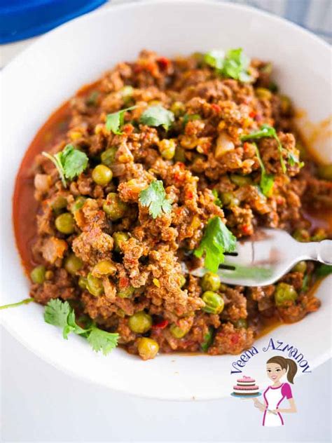 Beef Mince Curry with Peas aka Kheema Mattar Masala - Veena Azmanov