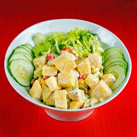 Yam+Salad Lettuce Leaves, Lettuce Salad, Cobb Salad, Yellow Yam, Diced ...